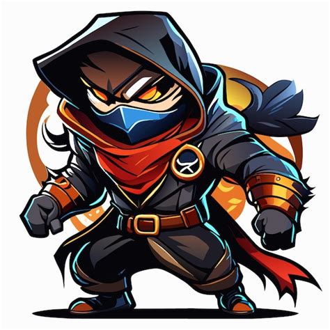Vector frontfacing thief character in mascot style for graphic design ...