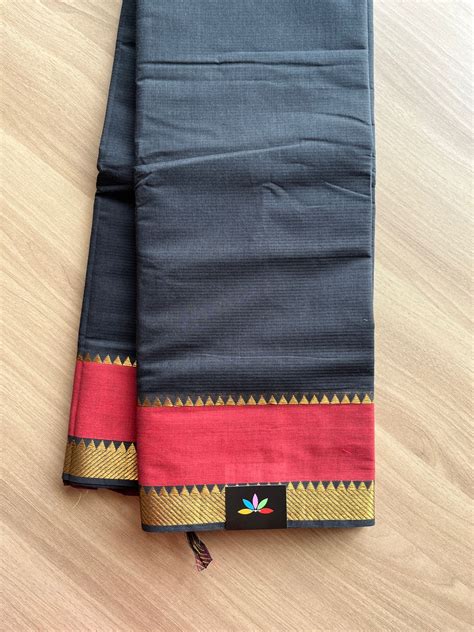 Contrast Border Mangalagiri Cotton Saree -14394 – FABK