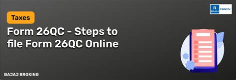 Form 26QC – How to File Online, Make Payment & Avoid Penalty