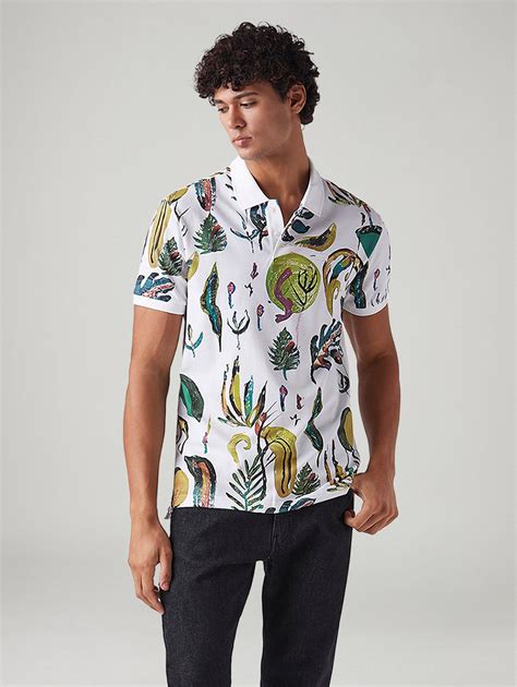 Men's Abstract Slim Fit Polo T-Shirt – Levis India Store