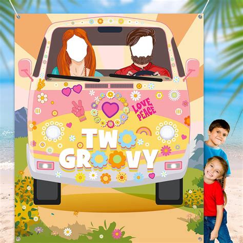 Tatuo Two Groovy Party Decorations Hippie Prop Groovy Prop India | Ubuy