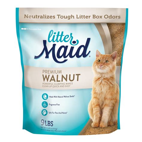 Littermaid Natural Premium Walnut Clumping Cat Litter, 9 lb. - Walmart.com