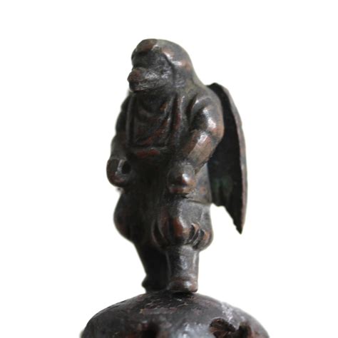 アンティーク 小さな銅製の烏天狗像 h5.0cm Antique Japanese Bronze Small Karasu Tengu on ...