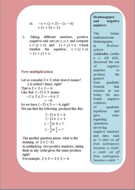 NEGATIVE NUMBERS | PDF | Physics | Science