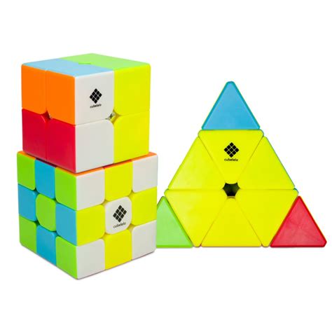 Cubelelo Drift 2x2, 3x3 & Pyraminx Cube Combo (Stickerless) | 3 in 1 ...
