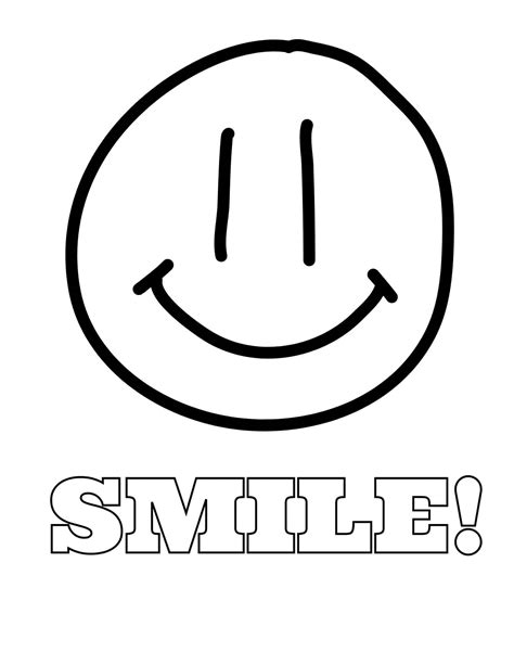 Free Printable Coloring Sheets Smiley Face