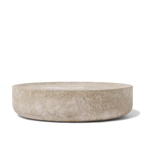 Handcrafted Round Honed Travertine Table - Marble Marvel