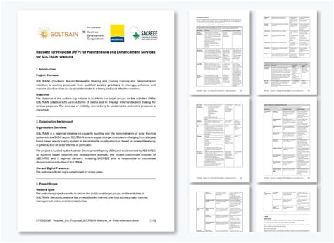 Image result for Examples of RFP Proposals