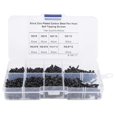 Tapping Screws, Pan Head Tapping Screws Set, Carbon Steel Screws All ...