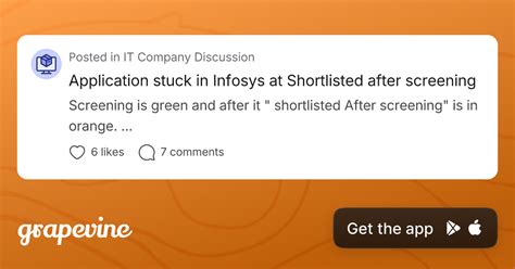 Application stuck in Infosys at Shortlisted after screening - Grapevine