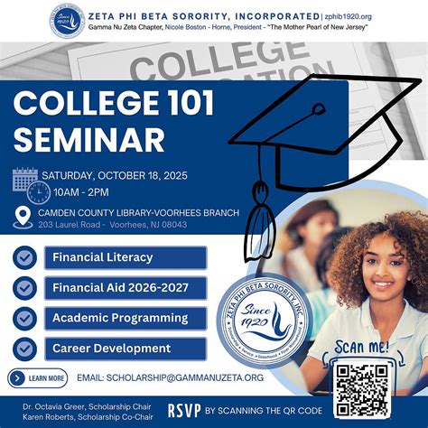 Oct 18 | College 101 Seminar | Camden, NJ Patch