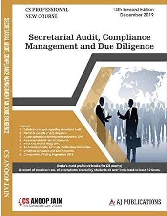 Buy Secretarial Audit Compliance Management and Due Diligence New ...
