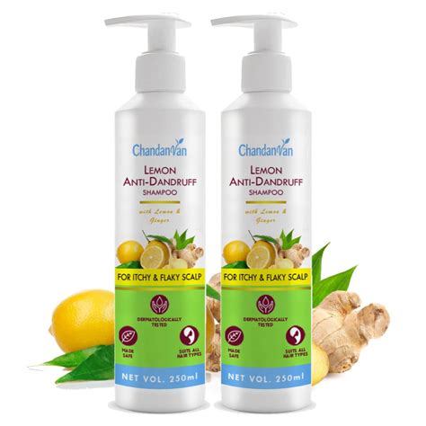 Buy Chandanvan Lemon Anti-Dandruff Shampoo with Lemon & Ginger for ...