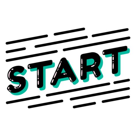 Start Word And Lines Retro PNG & SVG Design For T-Shirts