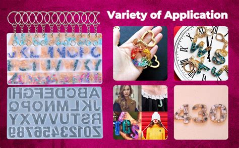 Oytra Resin Alphabet Keychain Silicone Mould for DIY Art and Craft ...