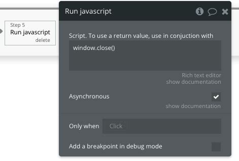 Close Active Browser JavaScript 的图像结果