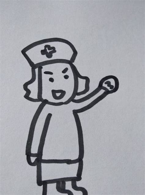 护士简笔画怎么画，值得一看 - 天晴经验网