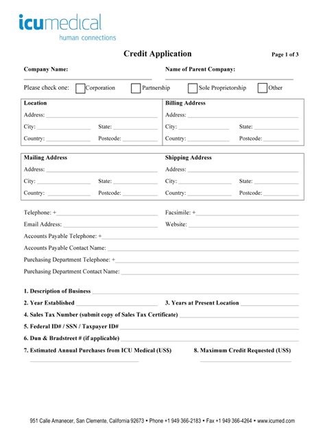 Fillable Online Credit Application Fax Email Print - pdfFiller