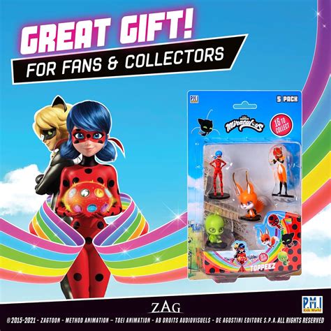 Buy P.M.I. Miraculous Ladybug Collectible Figures | 5 Miraculous ...