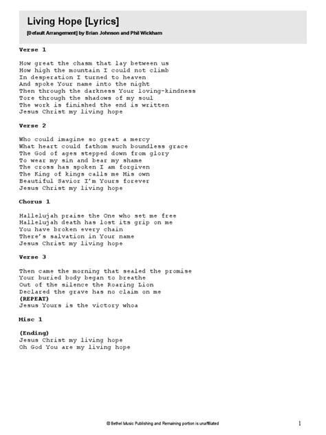 Image result for Living Hope Lyrics Tutorial