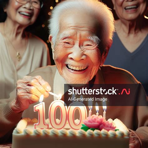 Filipino Grandpa Blowing 100th Birthday Candles AI-generated image ...