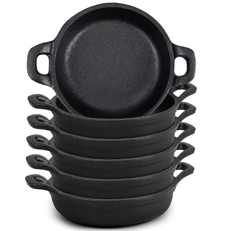 Amazon.com: Ziliny Mini Cast Iron Skillets 5 x 5 x 1.3 Inch Cast Iron ...