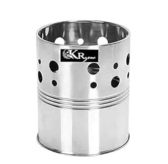 SRC Stainless Steel Perforated Open Dustbin Silver Pack of 1 : Amazon ...