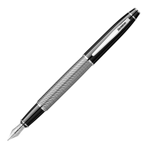 Scrikss Noble 35 Black Chrome Spiral Fountain Pen |Buy Online| Scrikss ...