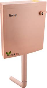 RUHE PVC Flushing Slimline Wall Hung Pink Water Cistern with 8½ Ltr ...