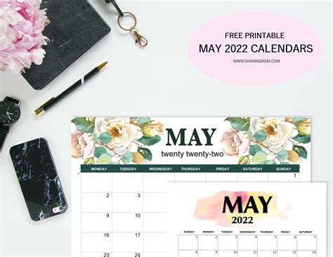 May 2022 Calendar Printable: 16 Awesome Designs for Free!