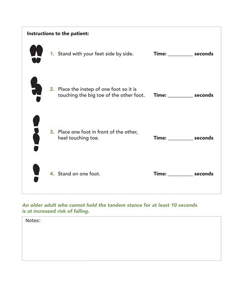 Four Stage Balance Test