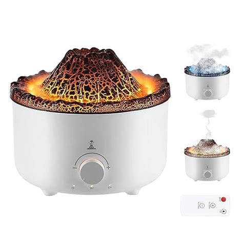 Divik Portable 560ML Volcano Flame Air Fog Humidifier Cool Mist Small ...