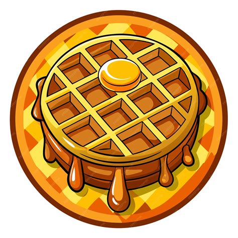 Waffle clipart cartoon style vector illustration | Premium AI-generated ...
