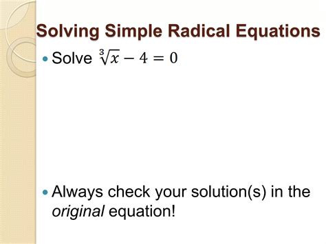 7.6 solving radical equations | PPTX