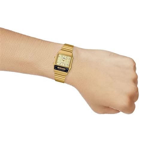 Casio VINTAGE COLLECTION AQ-800EG-9ADF - D282 Gold Vintage Combination ...