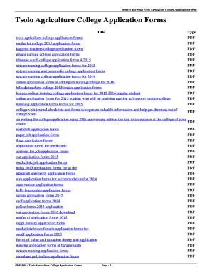 Tsolo College - Fill Online, Printable, Fillable, Blank | pdfFiller