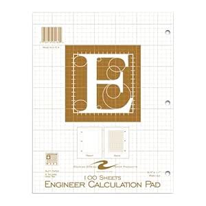 Roaring Spring Engineering Pad, 8.5" x 11", Buff, 100 sheets : Amazon ...