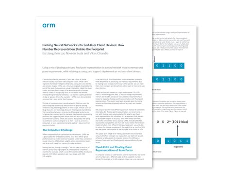 Packing Neural Networks into End-User Client Devices – Arm®