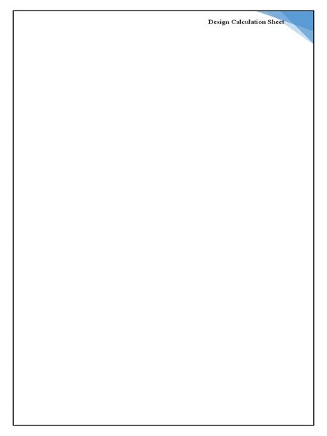 Design Calculation Sheet Format | PDF