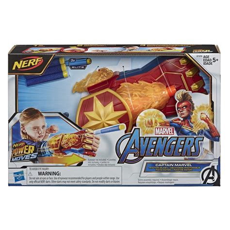NERF Power Moves Marvel Avengers Captain Marvel Photon Blast NERF Dart ...