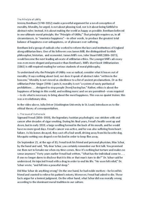 Ethics Module 3 - The Principle of Utility Jeremy Bentham (1748–1832 ...