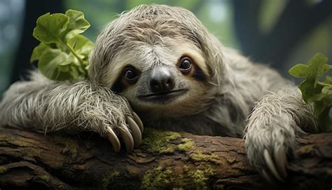 Cute lemur looking at camera in tropical rainforest generated by ai ...