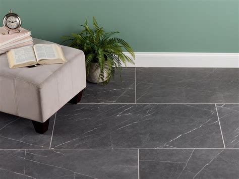 Charcoal Tile Floor Essential Charcoal 990x990mm Stoketiles