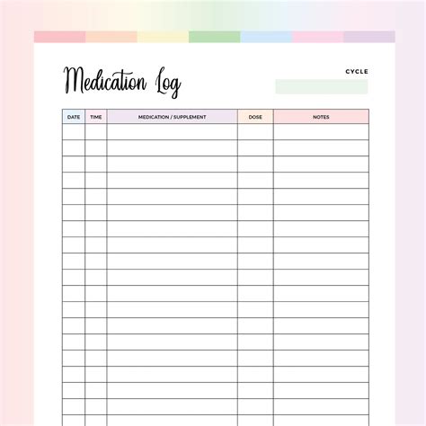 Medication Tracker Printable | Instant Download PDF | A4 and US Letter ...