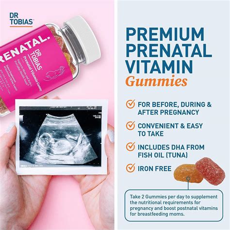 Dr. Tobias Prenatal Vitamin Gummy - DHA, Folic Acid, Biotin, B6 & B12 ...