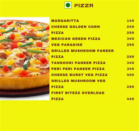Menu at First Bitezz, Chennai