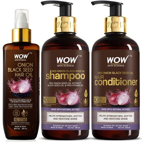 Buy WOW Skin Science Ultimate Onion Oil Hair Care Kit for Hair Fall ...