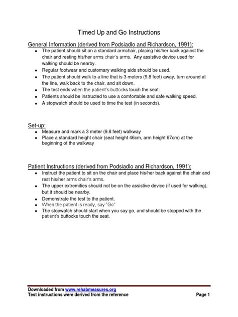 Timed Up and Go Test Procedure 的图像结果