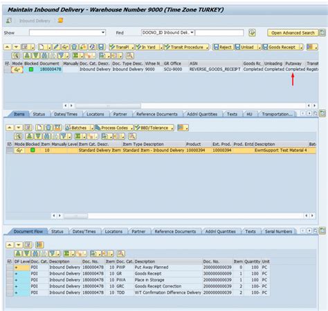 EWM ‘den mal giriş ters kaydı - EWMSUPPORT