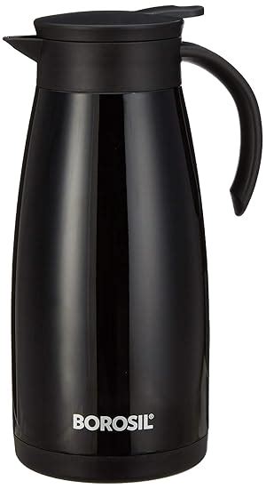 Buy Borosil Stainless Steel Teapot Flask, Black Online at Low Prices in ...